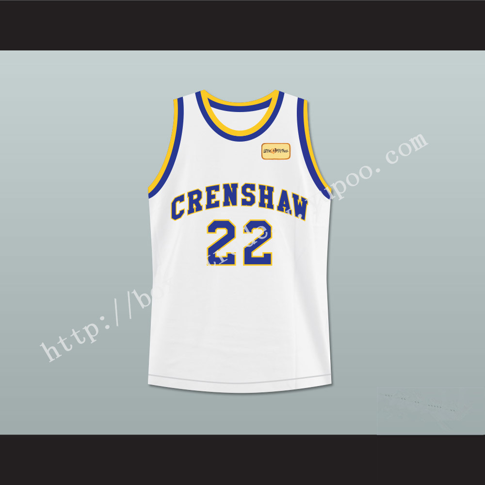 Quincy McCall 22 Crenshaw High School Basketball Jersey with Love and Basketball Patch