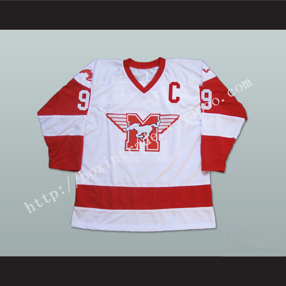 Derek Sutton Hamilton Mustangs Hockey Jersey Youngblood Movie Patrick Swayze