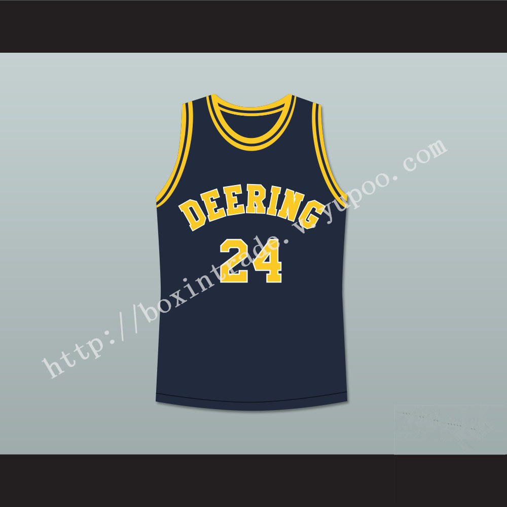 Hang Time Danny Mellon 24 Deering Tornados High School Basketball Jersey