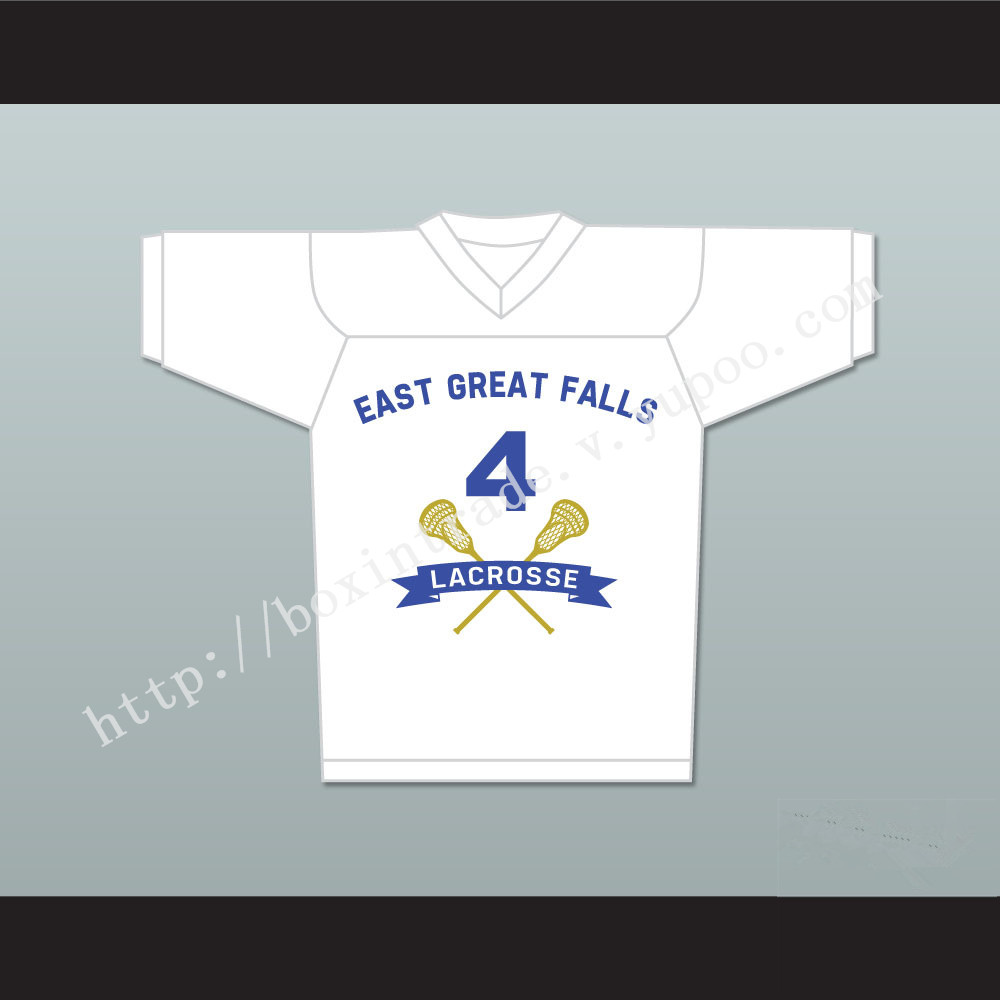 Steve Stifler 4 East Great Falls Lacrosse Jersey White