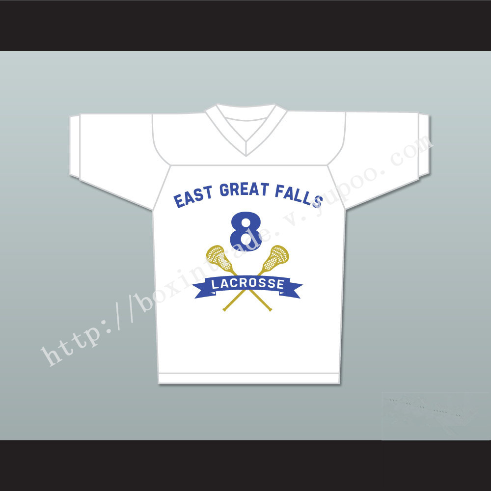 Chris 'Oz' Ostreicher 8 East Great Falls Lacrosse Jersey White