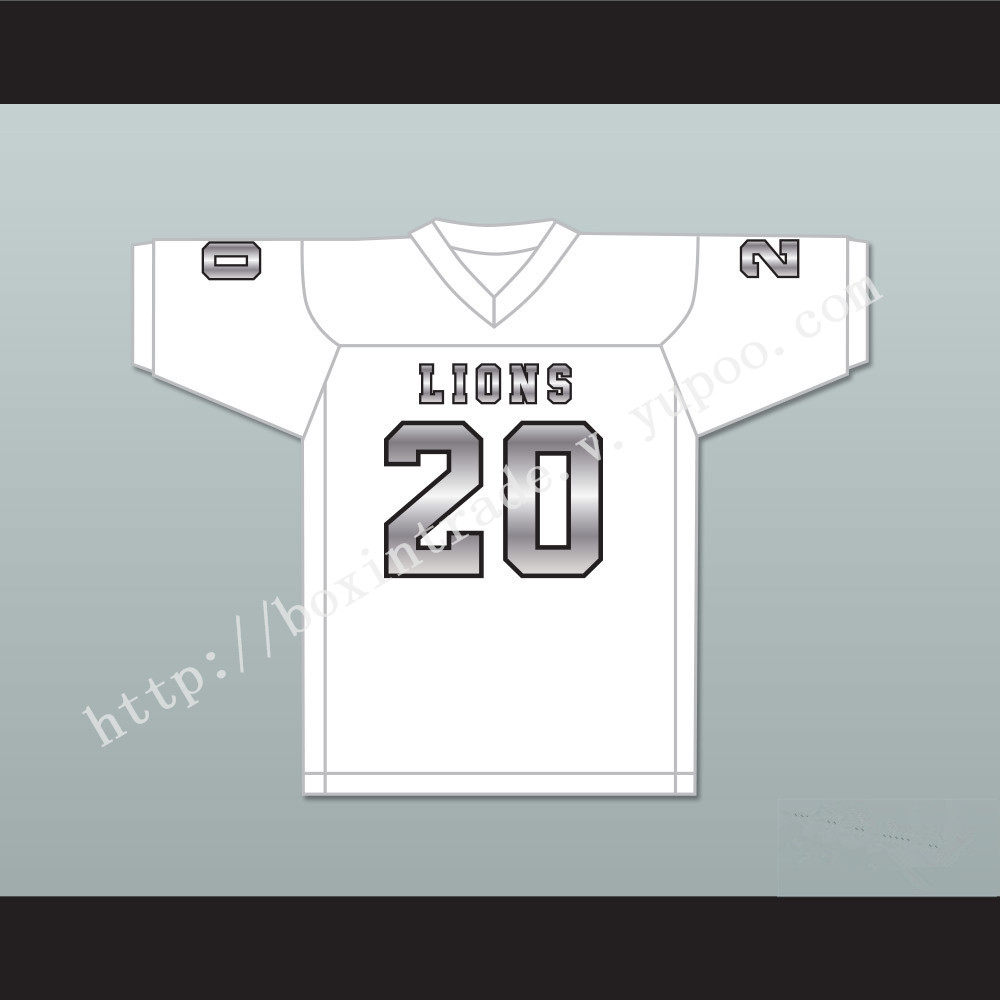 CJ Reavis 20 EMCC Lions White Alternate Football Jersey