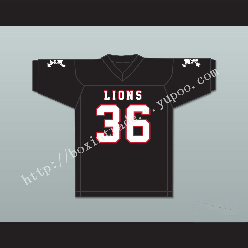 Javarius Taylor 36 EMCC Lions Black Football Jersey Includes Patches