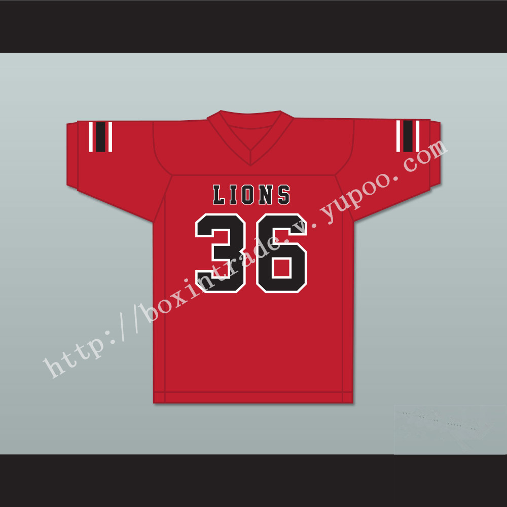 Javarius Taylor 36 EMCC Lions Red Football Jersey