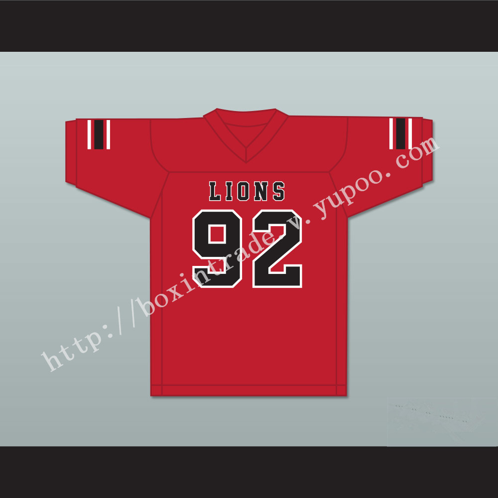 Marcel Andry 92 EMCC Lions Red Football Jersey