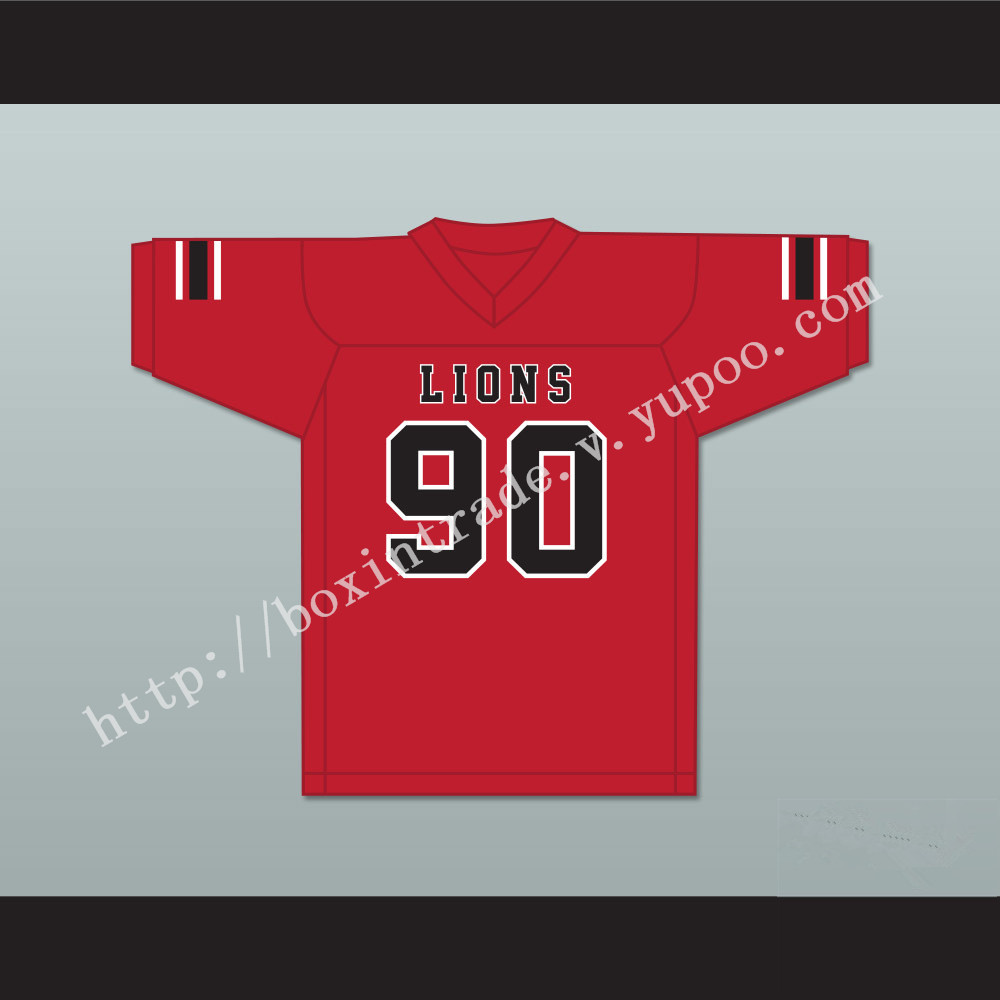 Ronald Ollie 90 EMCC Lions Red Football Jersey