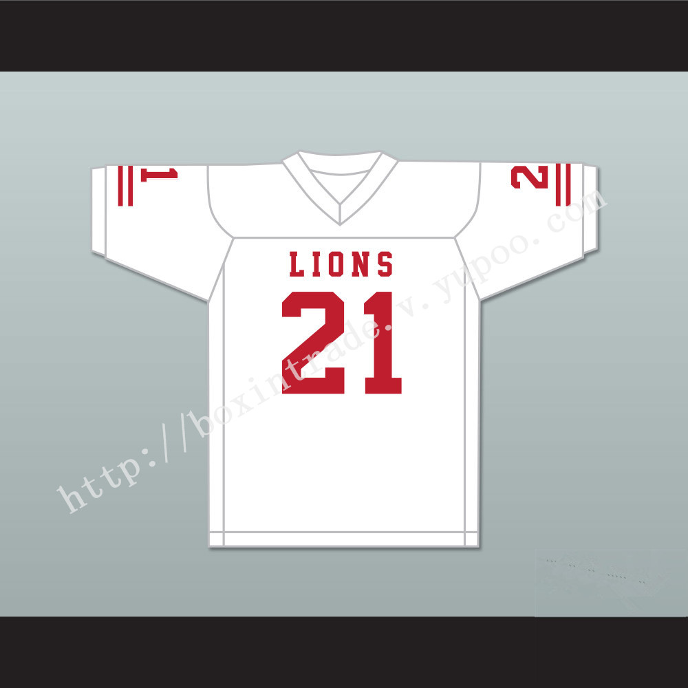 Ryan Lee 21 EMCC Lions White Football Jersey