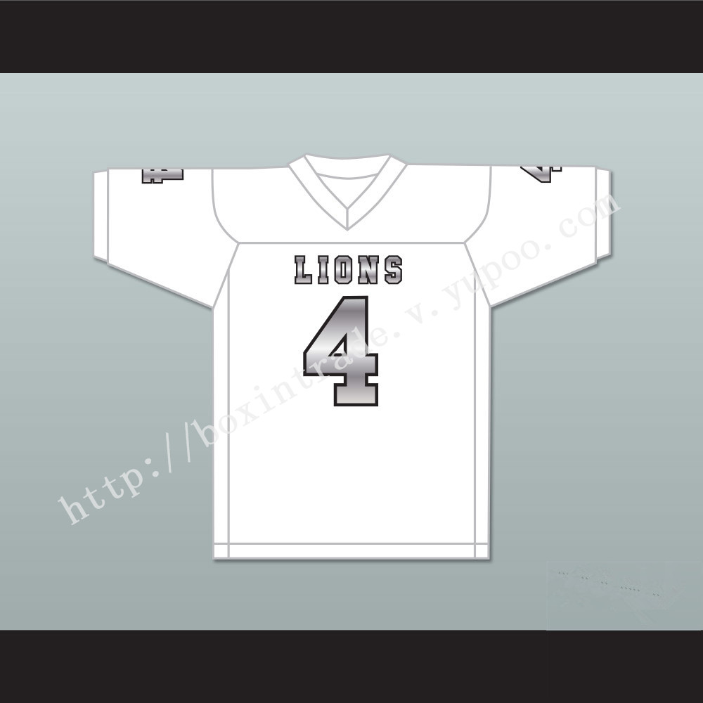 Wyatt Roberts 4 EMCC Lions White Alternate Football Jersey