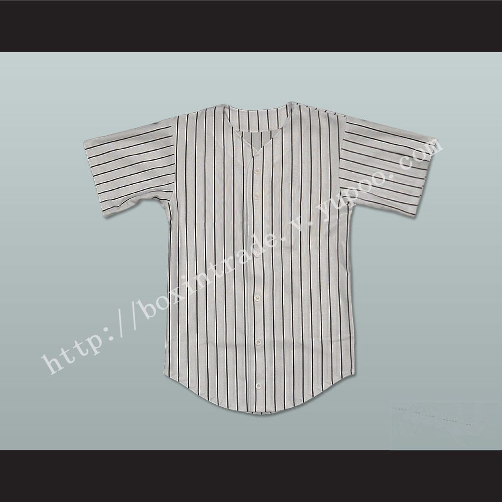 The Warriors Baseball Furies Pinstriped Gray Baseball Jersey