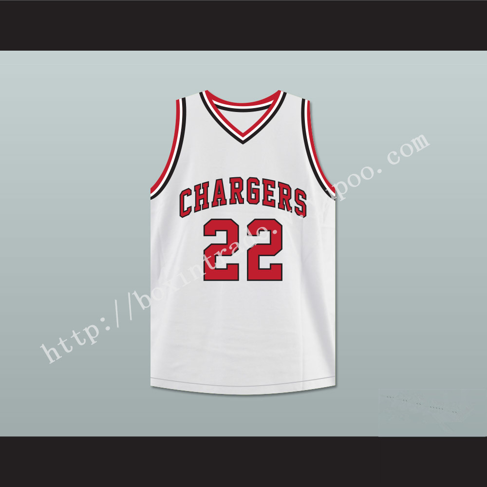 William Gates 22 Chargers High School White Basketball Jersey Hoop Dreams