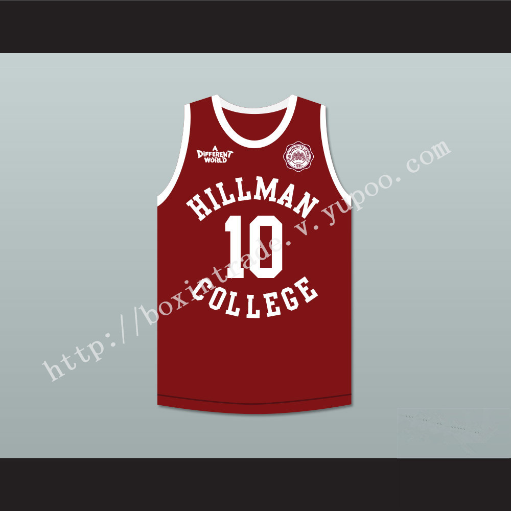 Ronald 'Ron' Johnson 10 Hillman College Maroon Basketball Jersey with Eagle Patch A Different World