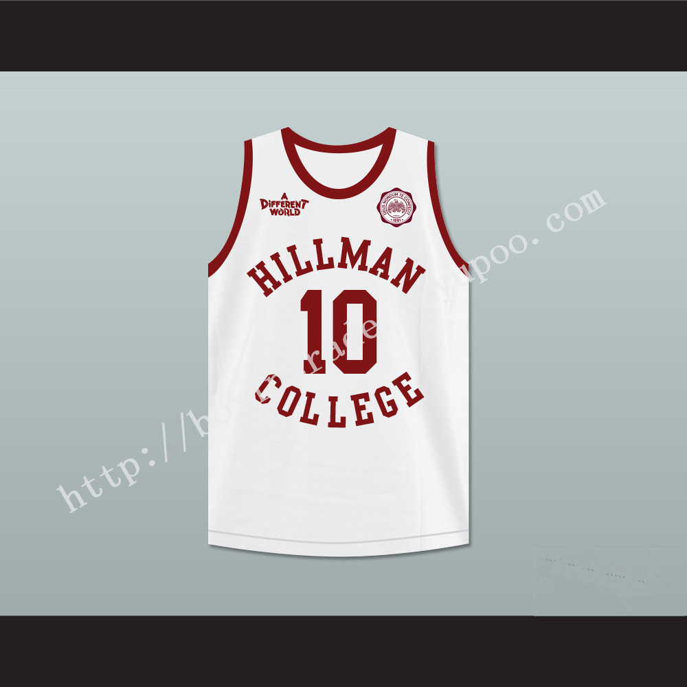 Ronald 'Ron' Johnson 10 Hillman College White Basketball Jersey with Eagle Patch A Different World