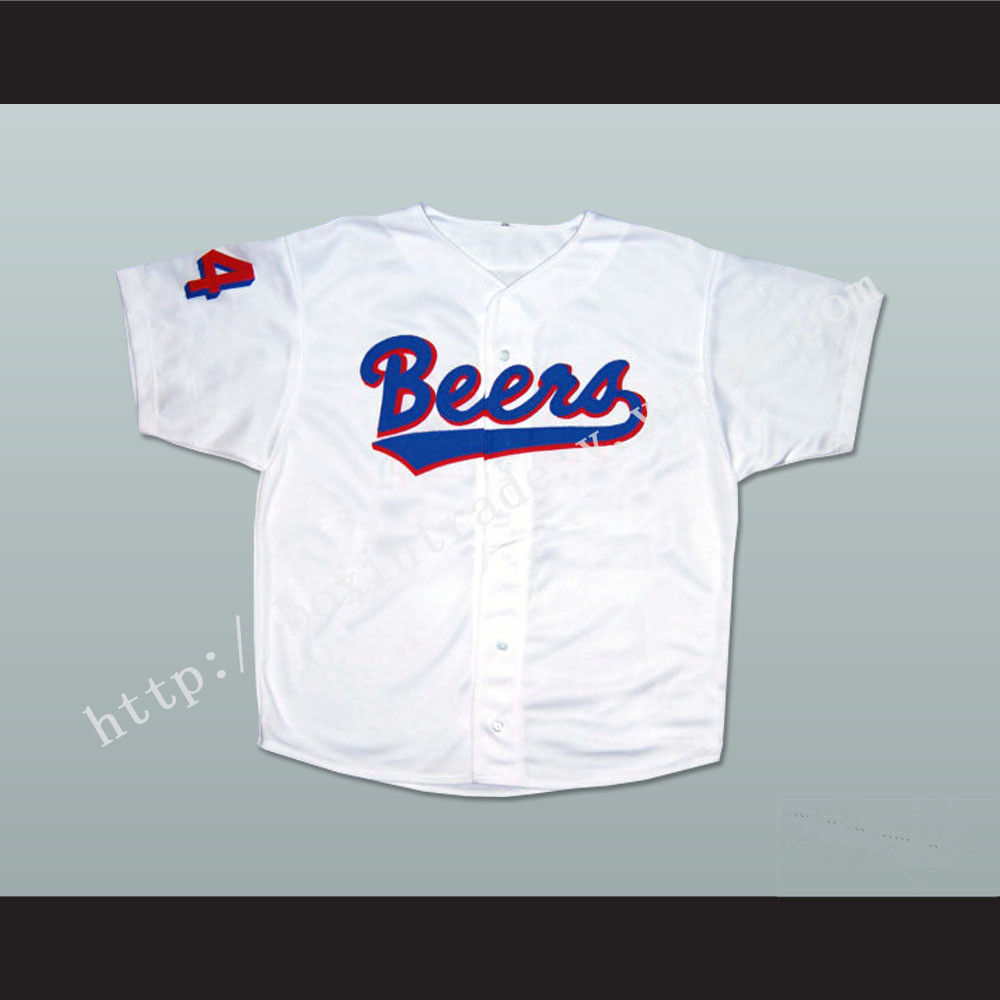 BASEketball Trey Parker Joe Cooper 44 Milwaukee Beers Baseball Jersey