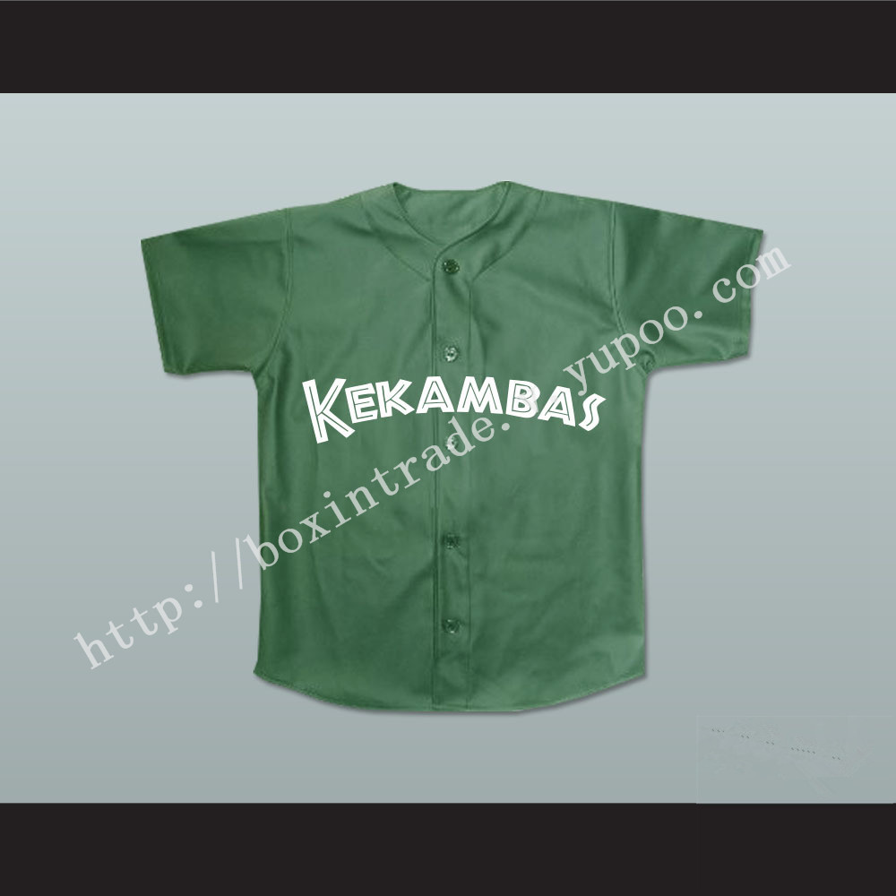 Keanu Reeves Coach Conor O'Neill Kekambas Baseball Jersey Hardball Dark Green