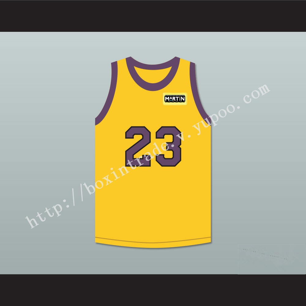 Martin Payne 23 Yellow Basketball Jersey with Martin Patch