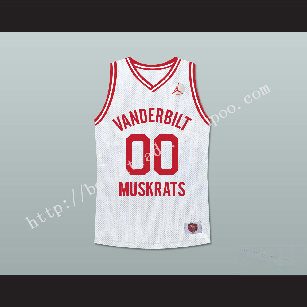 Family Matters Steve Urkel 00 Vanderbilt Muskrats High School White Basketball Jersey with Circle Patch