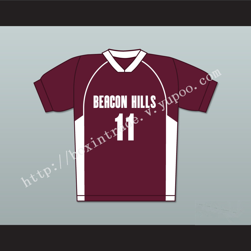 Scott McCall 11 Beacon Hills Cyclones Lacrosse Jersey Teen Wolf Maroon Style