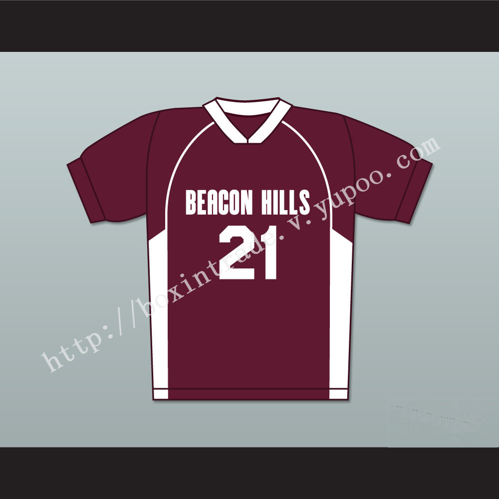 Greenberg 21 Beacon Hills Cyclones Lacrosse Jersey Teen Wolf Maroon Style