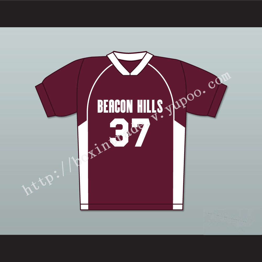 Jackson Whittemore 37 Beacon Hills Cyclones Lacrosse Jersey Teen Wolf Maroon Style