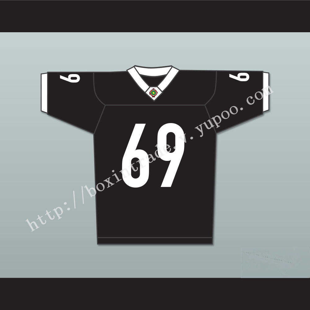 Patrick 'Madman' Kelly 69 Miami Sharks White Trim Football Jersey Any Given Sunday Includes AFFA Patch