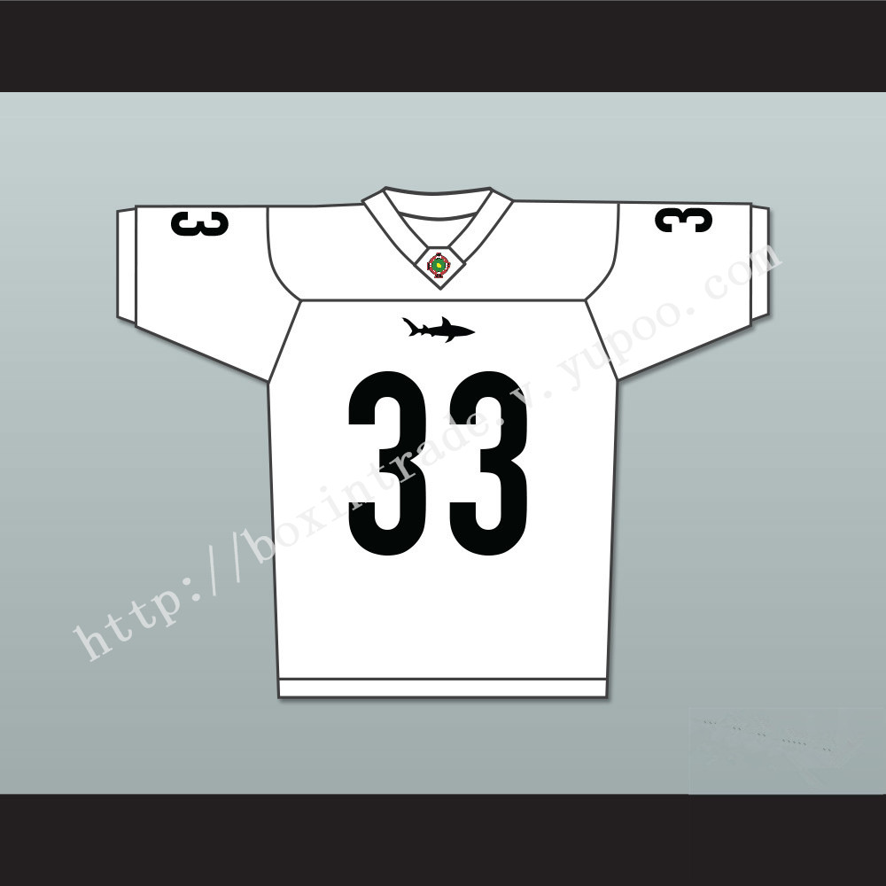 Julian Washington 33 Miami Sharks White Football Jersey Any Given Sunday Includes AFFA Patch