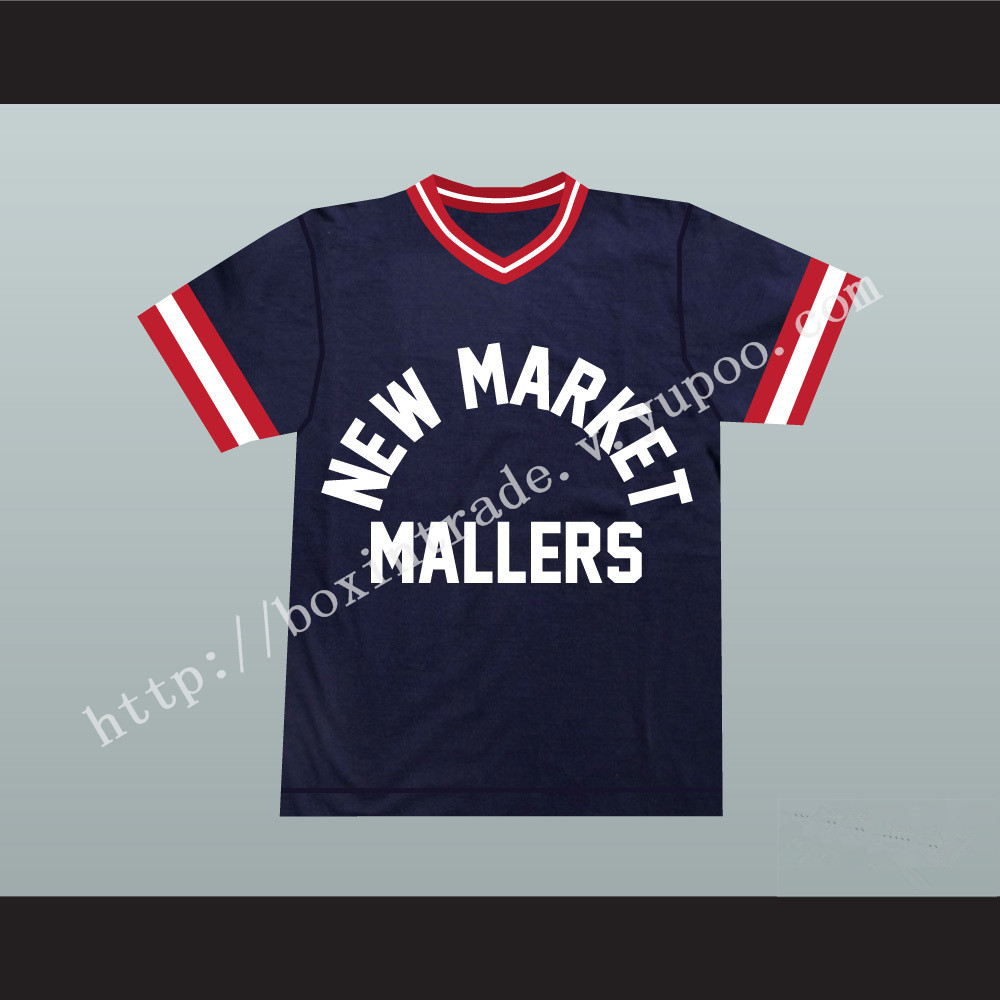 Al Bundy 14 New Market Mallers Dark Blue Baseball Jersey