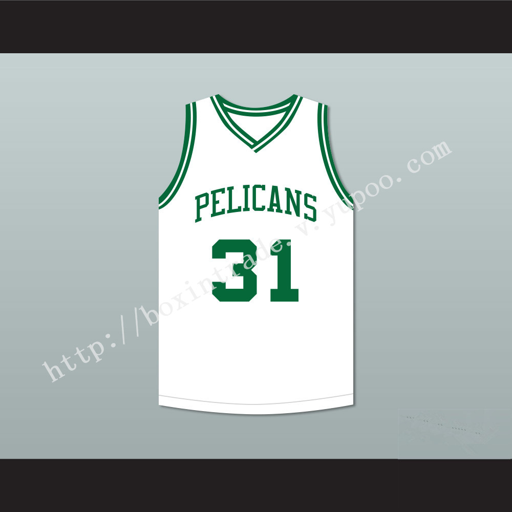 Marcus Stokes 31 Malibu Prep Pelicans White Away Basketball Jersey