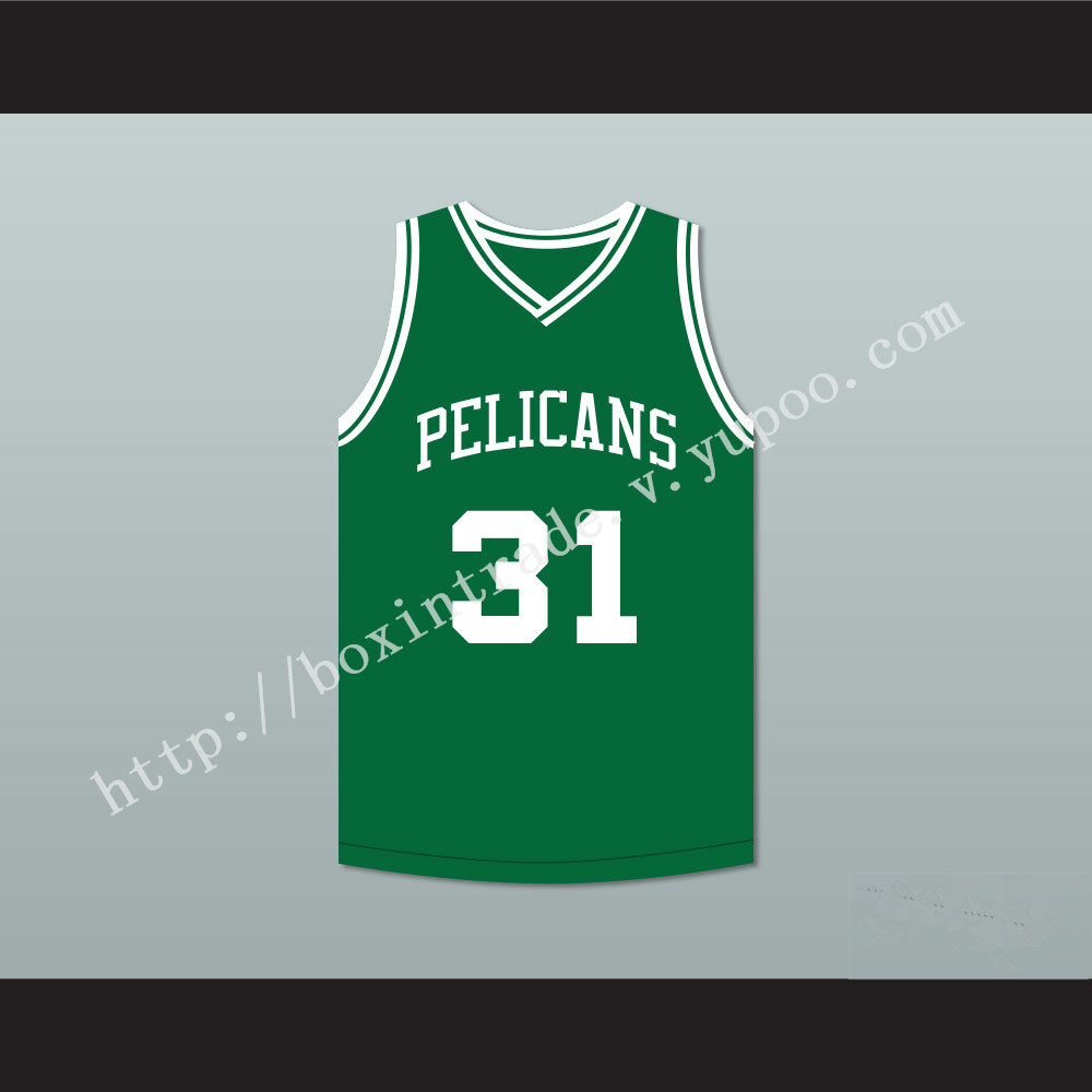 Marcus Stokes 31 Malibu Prep Pelicans Green Home Basketball Jersey