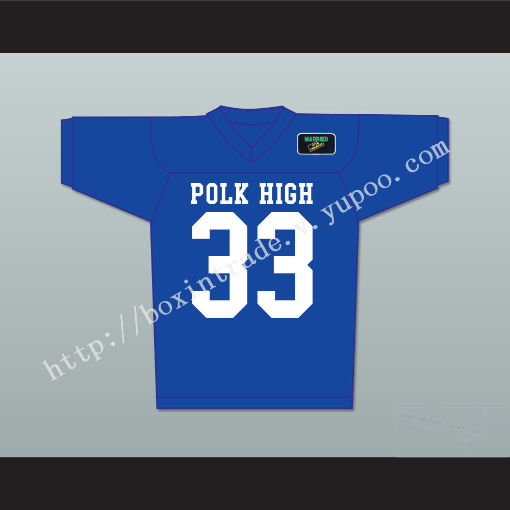 Al Bundy 33 Polk High Football Jersey with Married With Children Patch