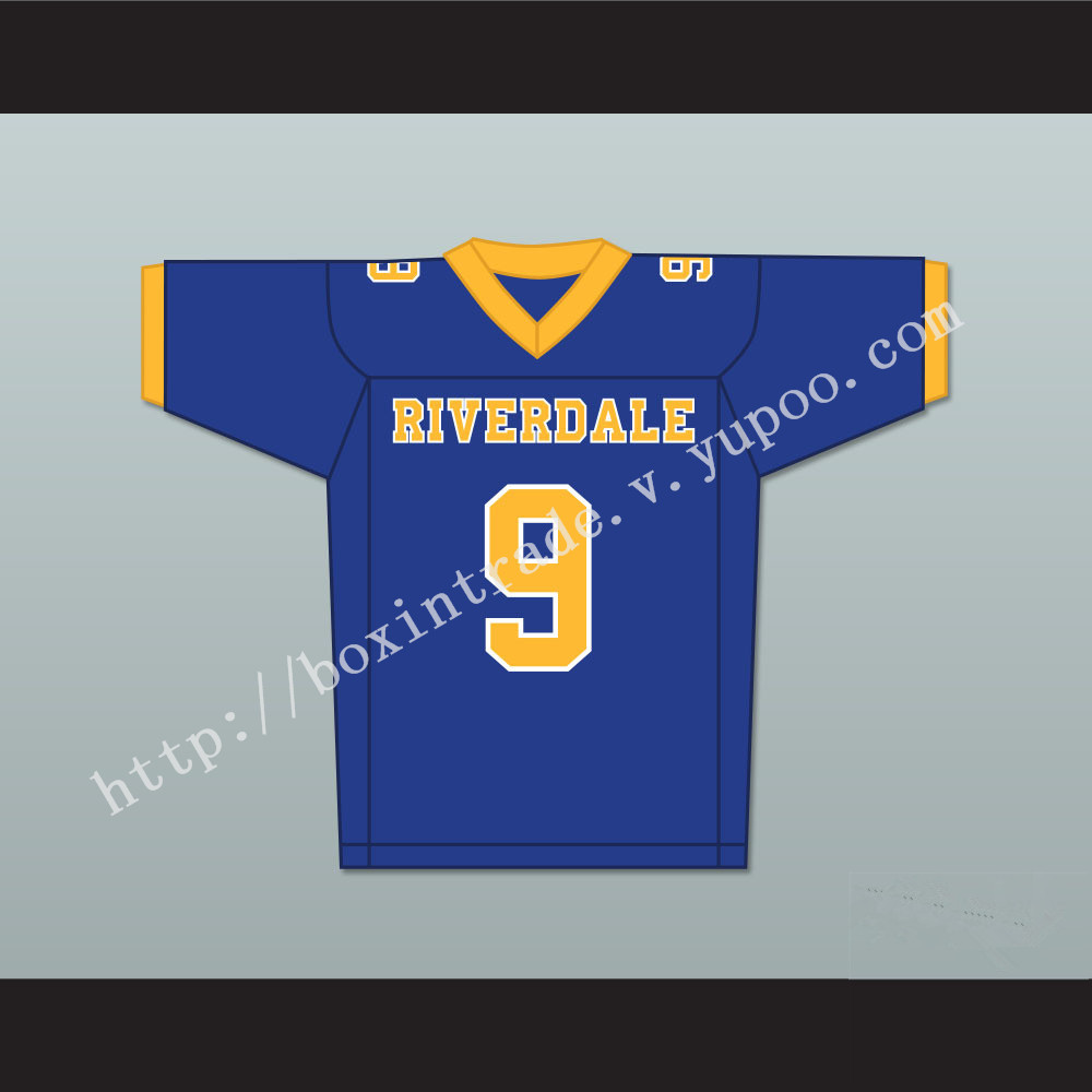 Archie Andrews 9 Riverdale High School Blue Football Jersey