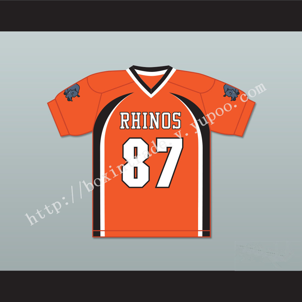 Hingle McCringleberry 87 Rhinos Football Jersey with Patches Key & Peele