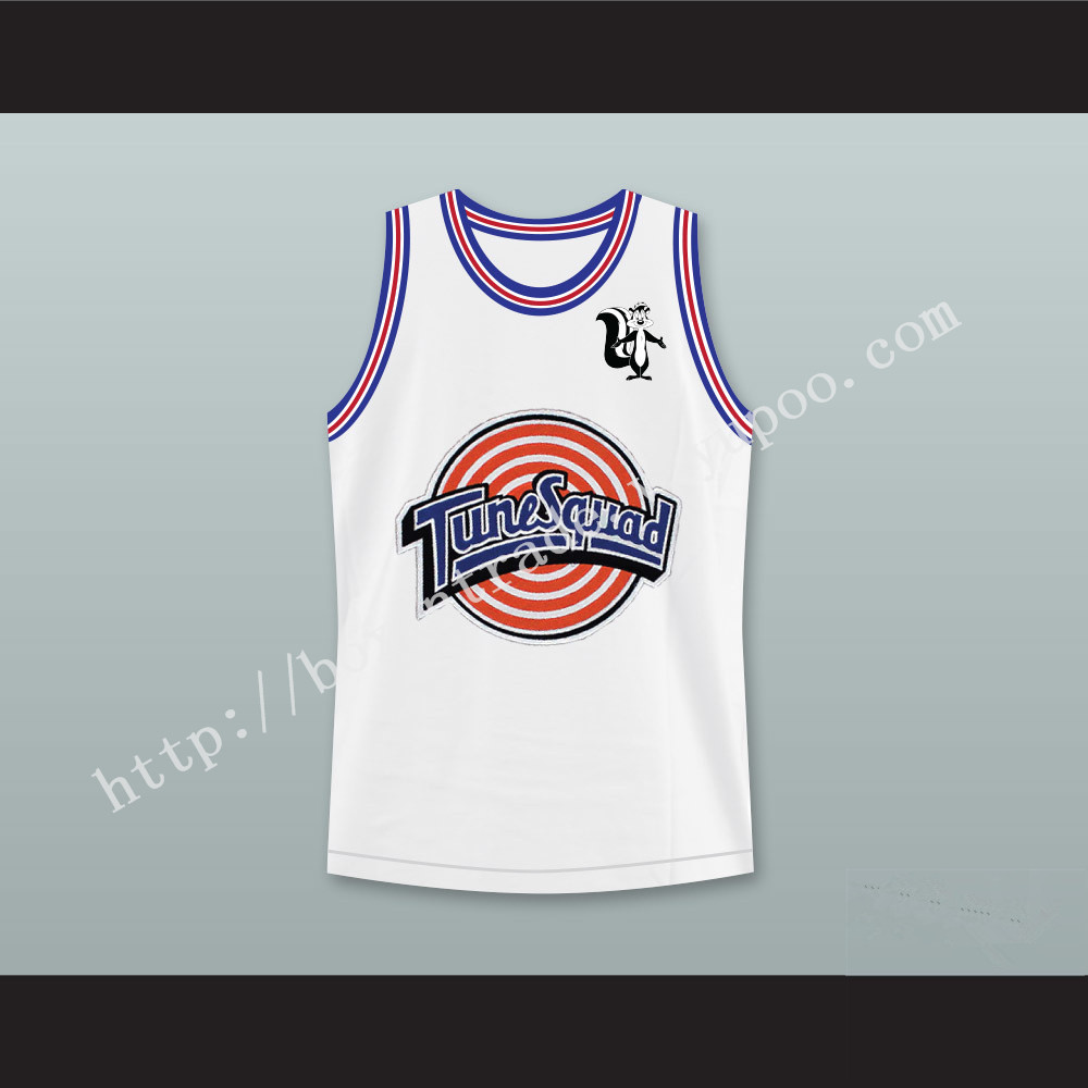 Space Jam Pep Le Pew 69 Tune Squad Basketball Jersey with Pep Le Pew Patch