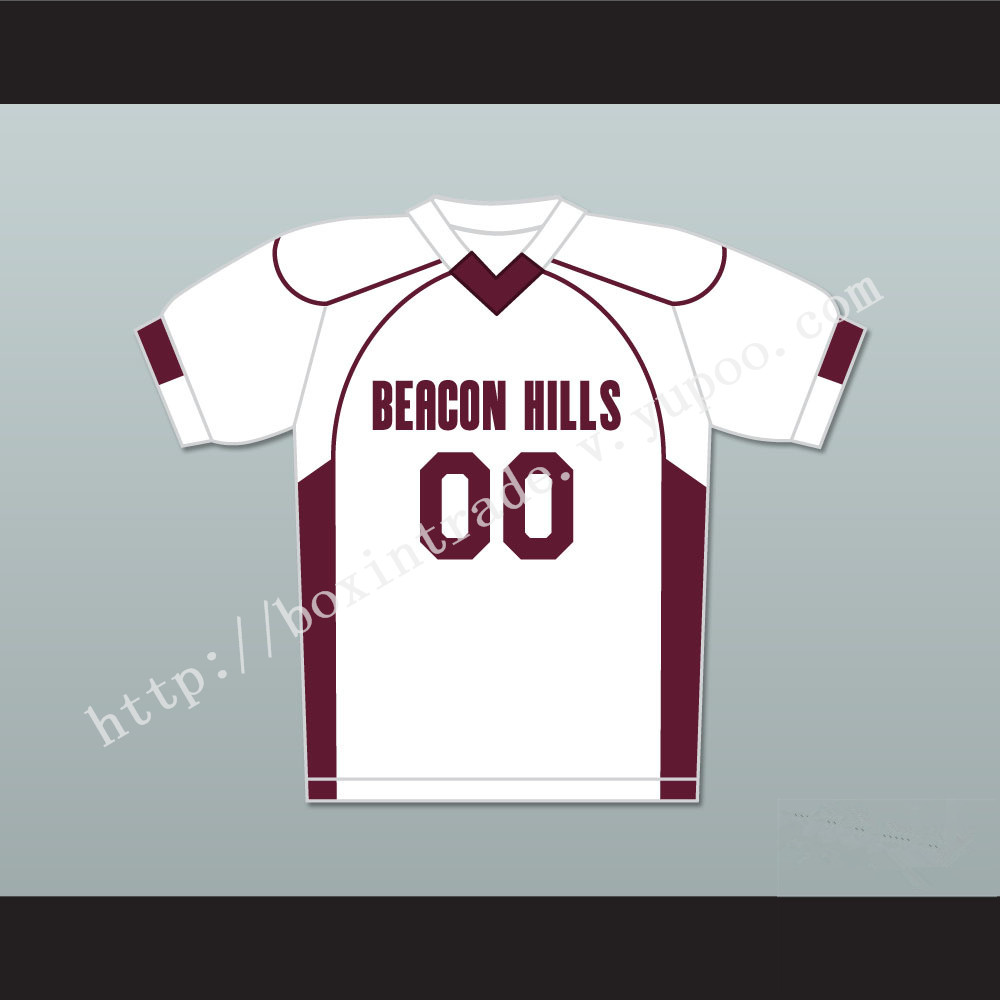 Derek Hale 00 Beacon Hills Cyclones Lacrosse Jersey Teen Wolf White