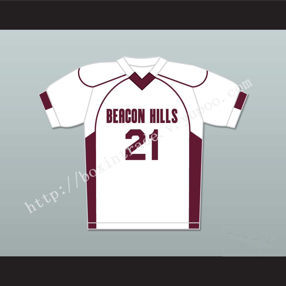 Greenberg 21 Beacon Hills Cyclones Lacrosse Jersey Teen Wolf White