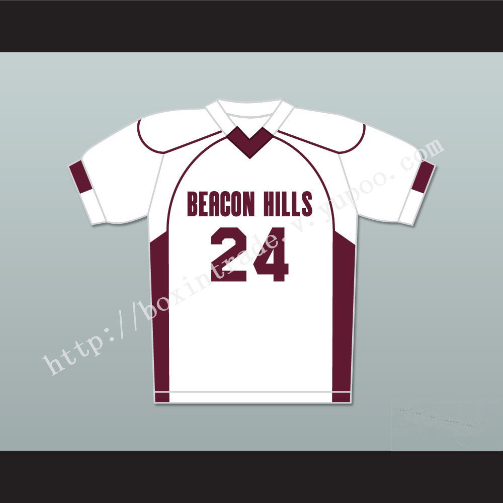 Stiles Stilinski 24 Beacon Hills Cyclones Lacrosse Jersey Teen Wolf White