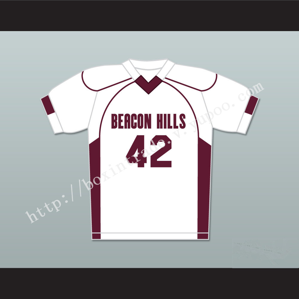 Scott Howard 42 Beacon Hills Cyclones Lacrosse Jersey Teen Wolf White