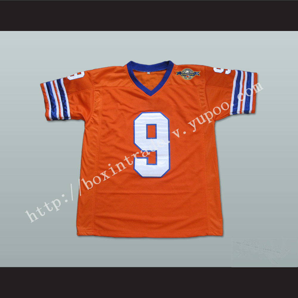 Adam Sandler Bobby Boucher The Waterboy Mud Dogs Football Jersey with Bourbon Bowl Patch