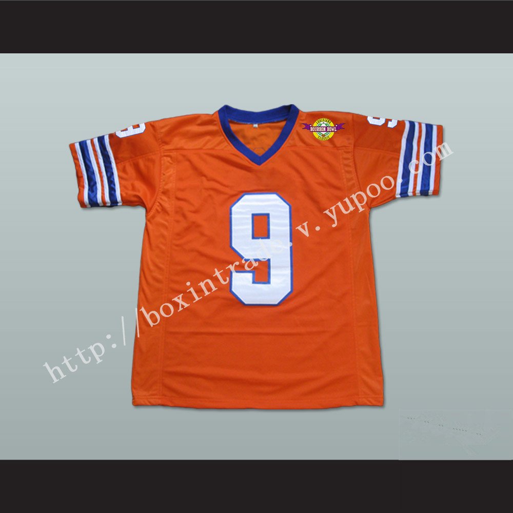 Adam Sandler Bobby Boucher The Waterboy Mud Dogs Football Jersey with Bourbon Bowl Patch Alternate