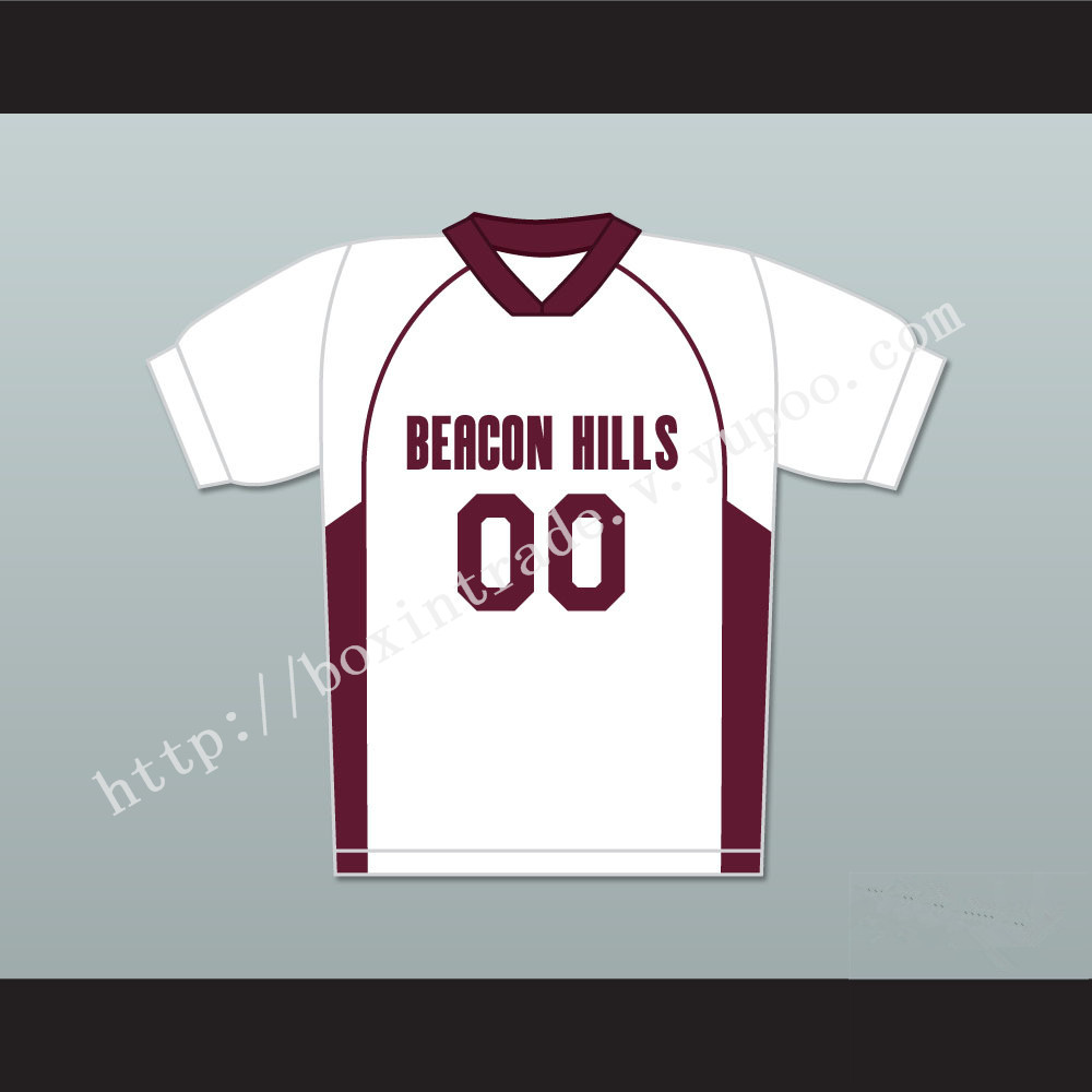 Derek Hale 00 Beacon Hills Cyclones Lacrosse Jersey Teen Wolf White Style