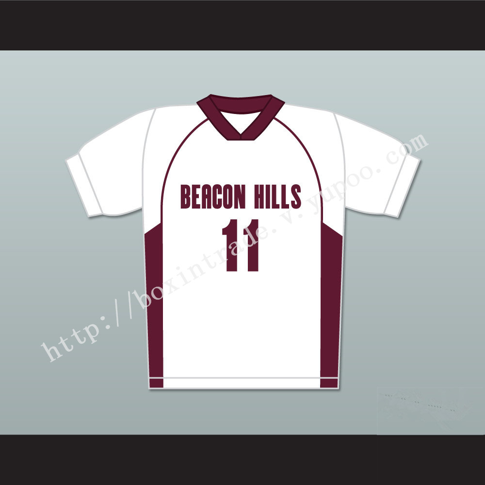 Scott McCall 11 Beacon Hills Cyclones Lacrosse Jersey Teen Wolf White Style