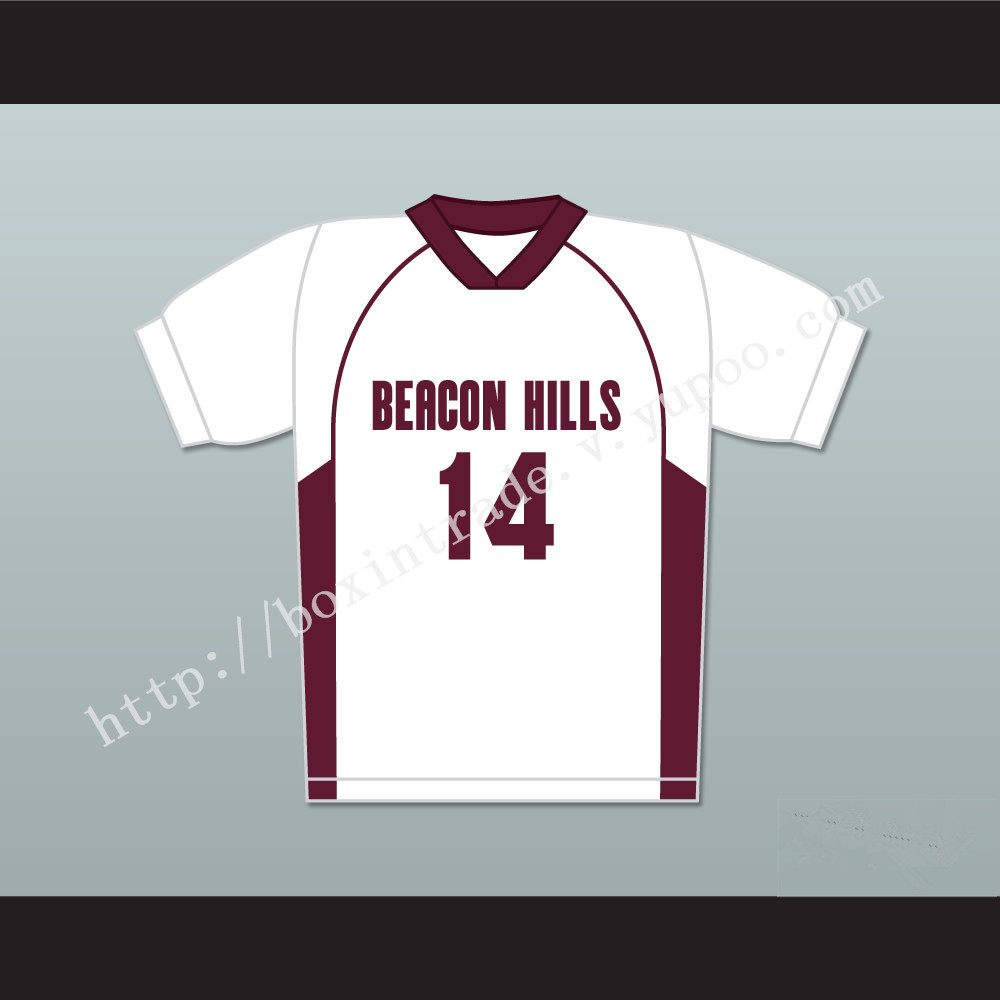 Isaac Lahey 14 Beacon Hills Cyclones Lacrosse Jersey Teen Wolf White Style