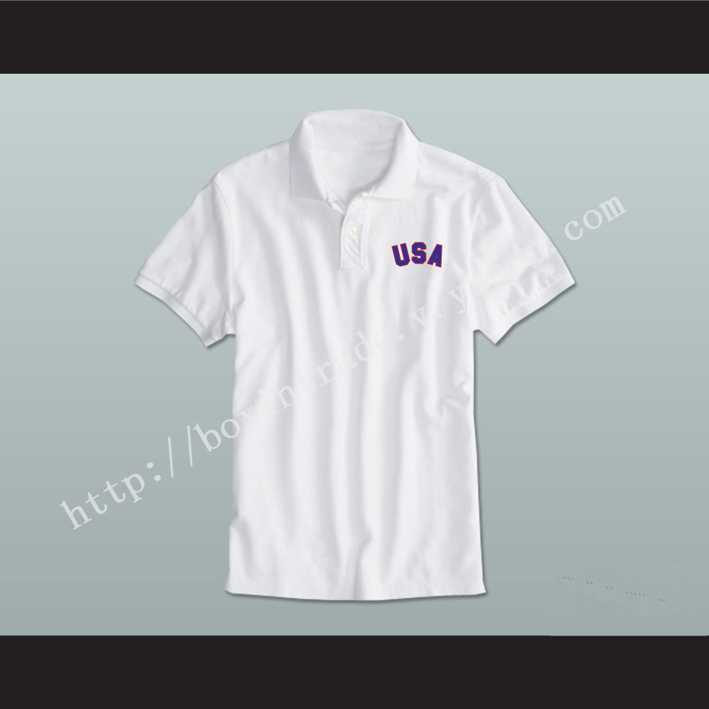 White USA Polo Shirt