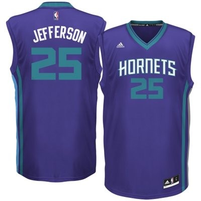 Al Jefferson Charlotte Hornets #25 Road Big And Tall Jersey - Dark Purple