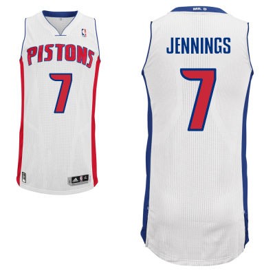 Brandon Jennings Detroit Pistons #7 Home Big And Tall Jersey - White