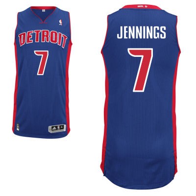 Brandon Jennings Detroit Pistons #7 Road Big And Tall Jersey - Blue