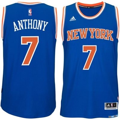 Carmelo Anthony New York Knicks #7 Road Big And Tall Jersey - Blue