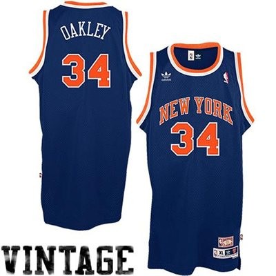 Charles Oakley New York Knicks #34 Throwback Big And Tall Jersey - Blue