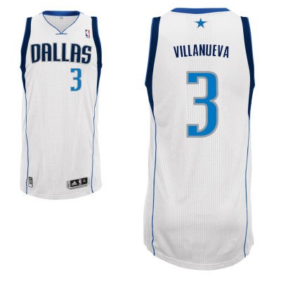 Charlie Villanueva Dallas Mavericks #3 Home Big And Tall Jersey - White