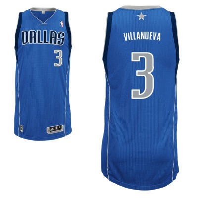 Charlie Villanueva Dallas Mavericks #3 Road Big And Tall Jersey - Blue