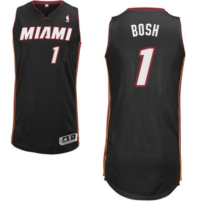 Chris Bosh Miami Heat #1 Road Big And Tall Jersey - Black